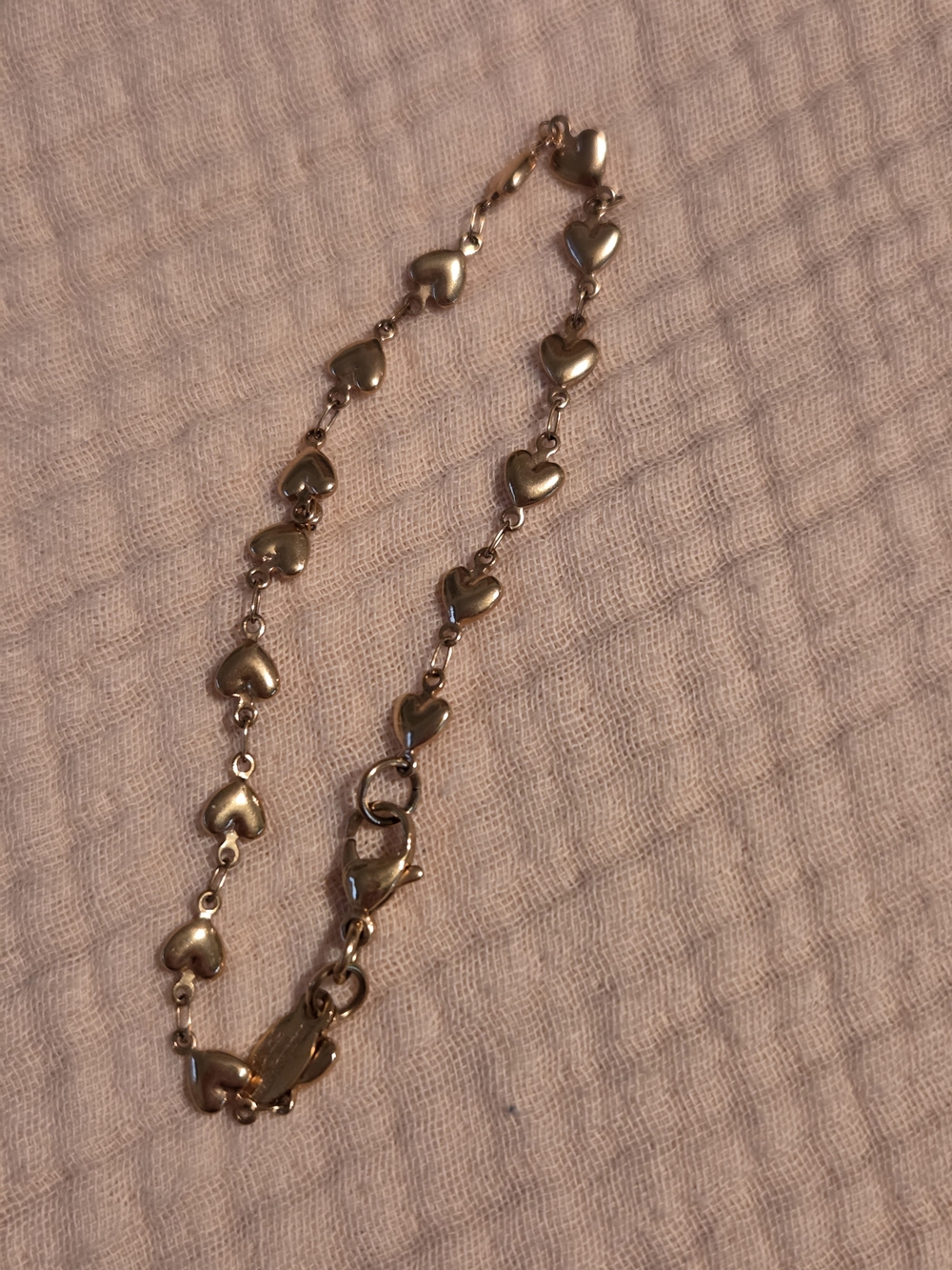 Rose Gold Stainless Steel Heart Link Bracelet - Women Jewelry